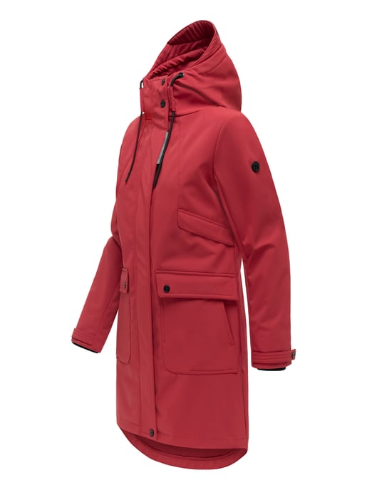 Navahoo dames softshell tussenjas Morgennebel met capuchon - Image 2