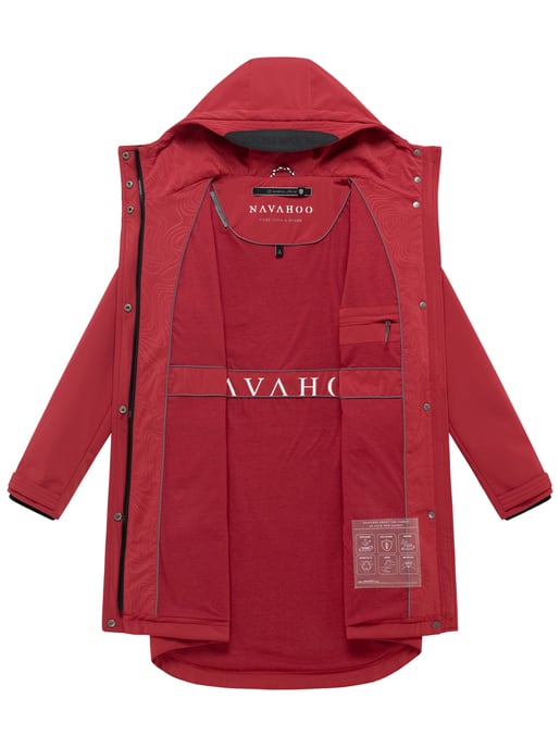 Navahoo dames softshell tussenjas Morgennebel met capuchon - Image 4