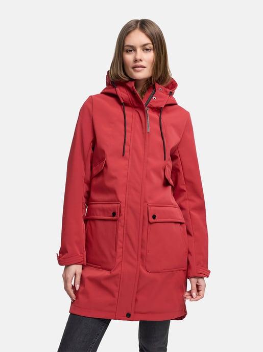 Navahoo dames softshell tussenjas Morgennebel met capuchon - Image 5