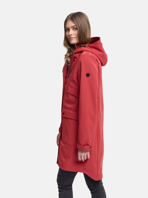Navahoo dames softshell tussenjas Morgennebel met capuchon - Image 6