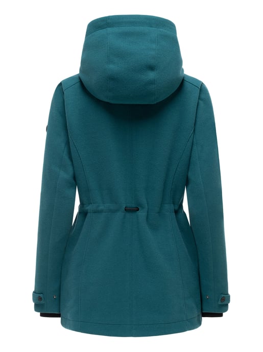 Navahoo Lächelstern övergångsjacka för dam med huva i ulllook - Image 3