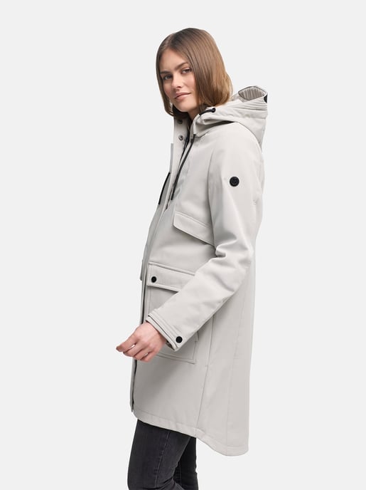 Navahoo dames softshell tussenjas Morgennebel met capuchon - Image 6