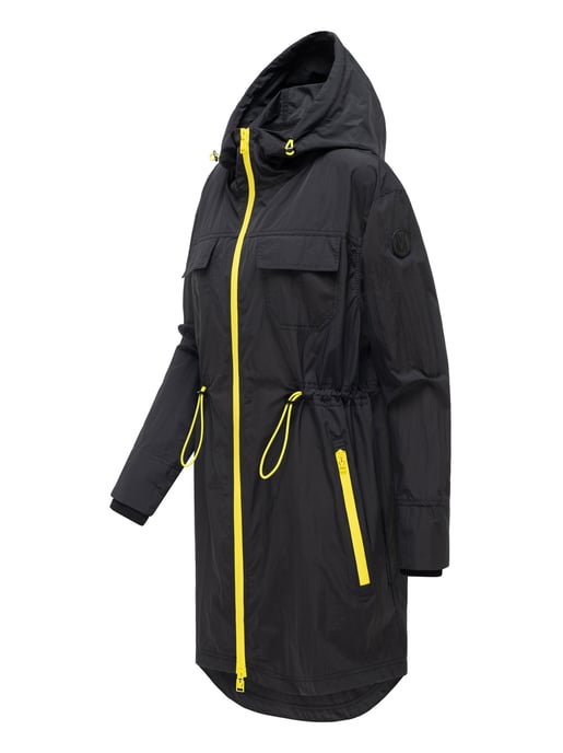 Marikoo women’s transitional coat Trüffelbonbon with hood - Image 2