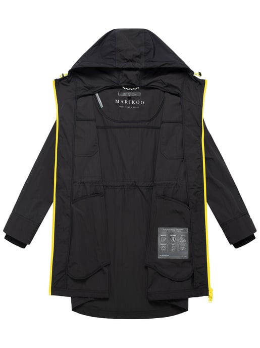 Marikoo women’s transitional coat Trüffelbonbon with hood - Image 4