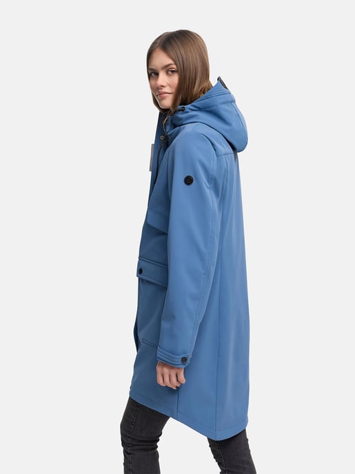 Navahoo dames softshell tussenjas Morgennebel met capuchon - Image 6