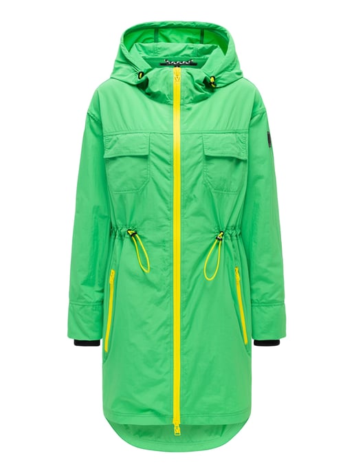 Marikoo women’s transitional coat Trüffelbonbon with hood - Image 1