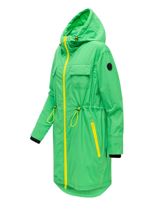 Marikoo women’s transitional coat Trüffelbonbon with hood - Image 2