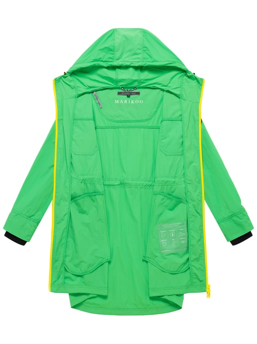 Marikoo women’s transitional coat Trüffelbonbon with hood - Image 4