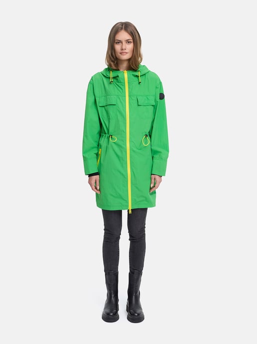 Marikoo women’s transitional coat Trüffelbonbon with hood - Image 5