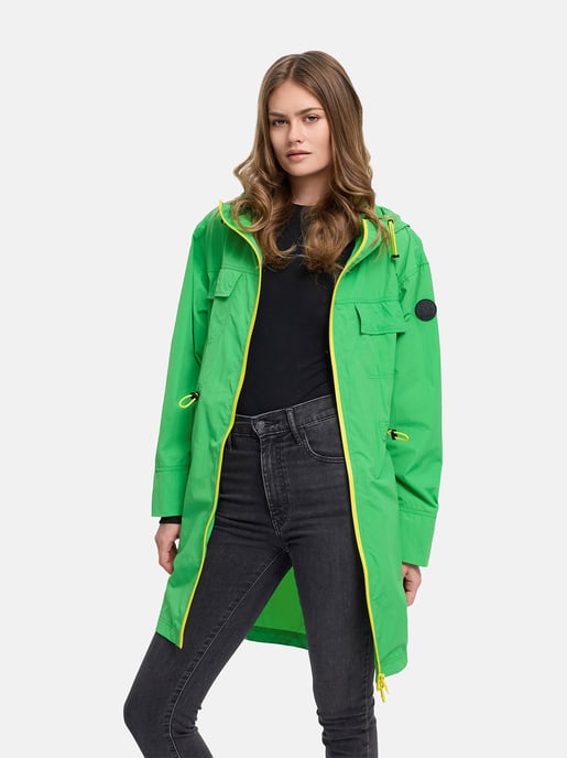 Marikoo women’s transitional coat Trüffelbonbon with hood - Image 6