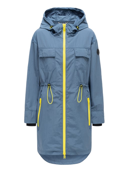 Marikoo women’s transitional coat Trüffelbonbon with hood - Image 1