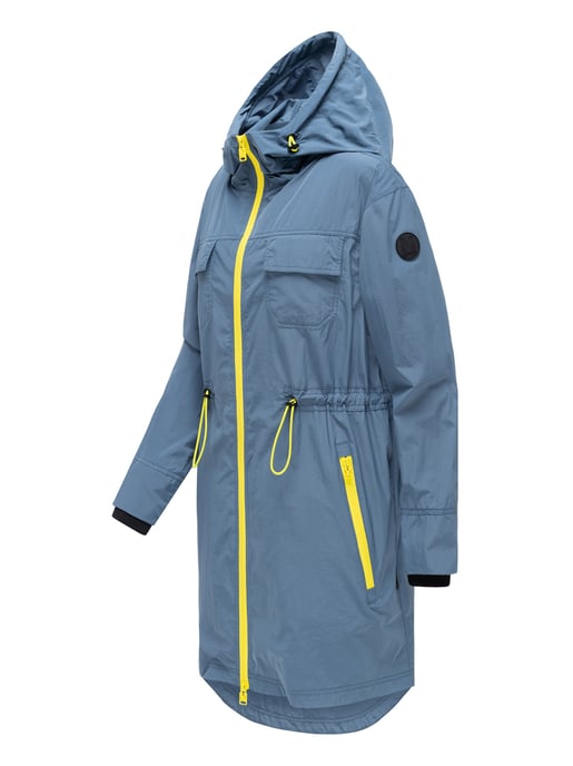 Marikoo women’s transitional coat Trüffelbonbon with hood - Image 2