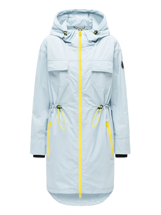 Marikoo women’s transitional coat Trüffelbonbon with hood - Image 1