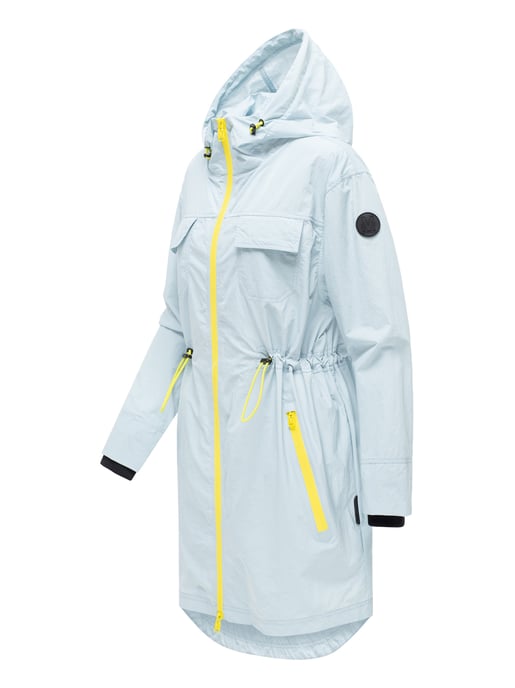 Marikoo women’s transitional coat Trüffelbonbon with hood - Image 2