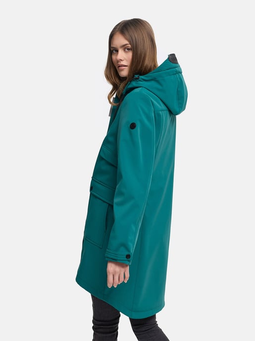 Navahoo dames softshell tussenjas Morgennebel met capuchon - Image 6