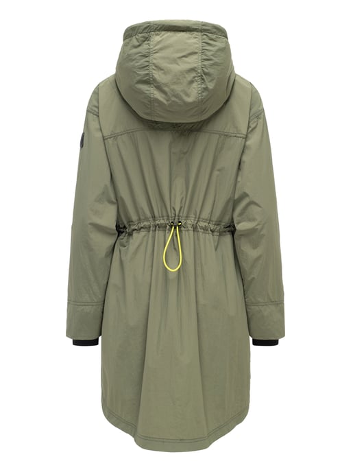 Marikoo women’s transitional coat Trüffelbonbon with hood - Image 3