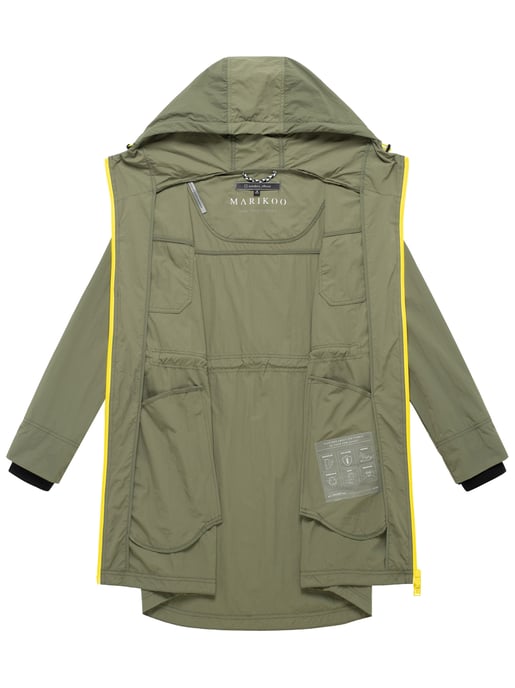 Marikoo women’s transitional coat Trüffelbonbon with hood - Image 4