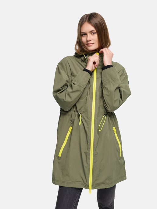 Marikoo women’s transitional coat Trüffelbonbon with hood - Image 5