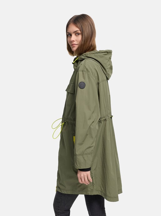 Marikoo women’s transitional coat Trüffelbonbon with hood - Image 6