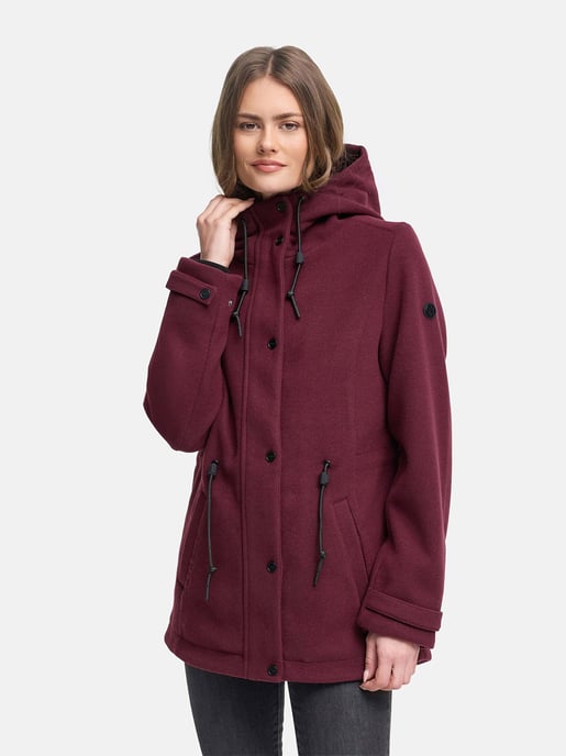 Navahoo Lächelstern övergångsjacka för dam med huva i ulllook - Image 5