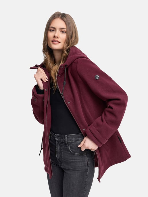 Navahoo Lächelstern övergångsjacka för dam med huva i ulllook - Image 6