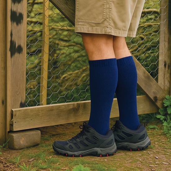 Mens Long Hiking Wool Socks Fully Cushioned Warm for Walking & Trekking - Image 5