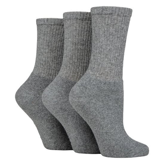 3-Pack Dames Effen Crew Sport Sokken - Zachte Katoenen Everyday Atletieksokken - Image 1