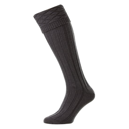 Herr Premium Ull Kilt Strumpor Knähöga Diamantmönster Med Viktop - Image 2