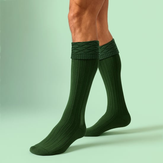 Herr Premium Ull Kiltstrumpor Knähöga Diamantmönster Vikkrage - Image 3