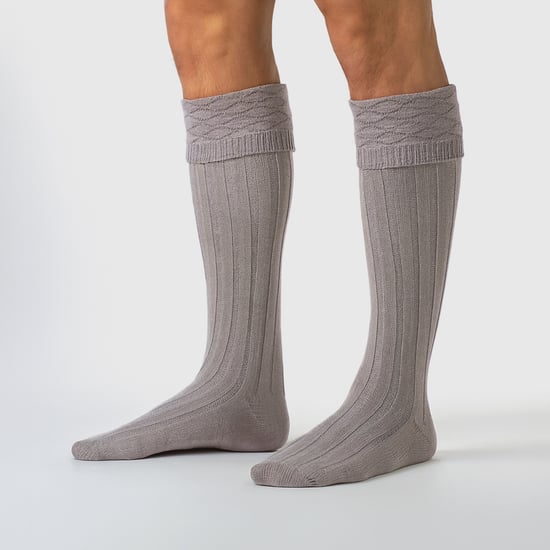 Herr Premium Ull Kilt-strumpor Knähöga Diamantmönster Viktop - Image 3