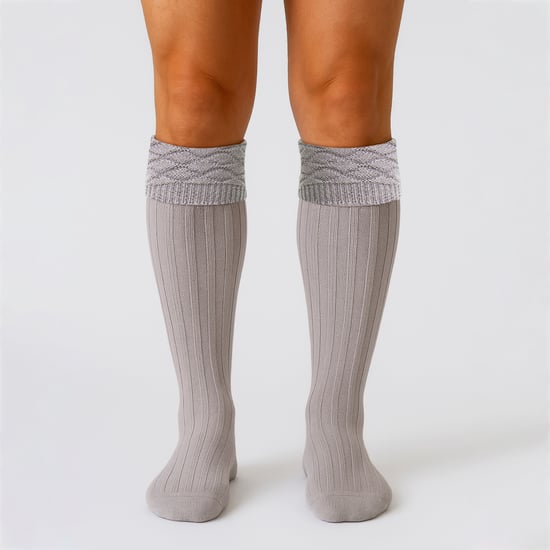 Herr Premium Ull Kilt-strumpor Knähöga Diamantmönster Viktop - Image 4