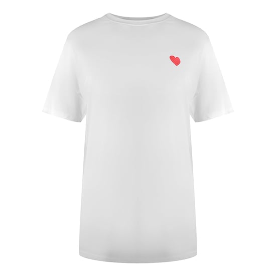 Love Moschino Hjärtlogga Vit T-shirt - Image 1