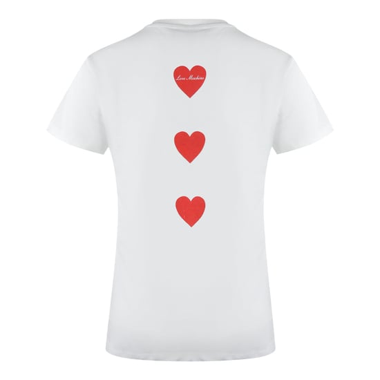 Love Moschino Hjärtlogga Vit T-shirt - Image 3