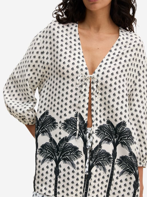 Marc O'Polo Vrouwen Strandshirt Palm Border Geo - Image 4