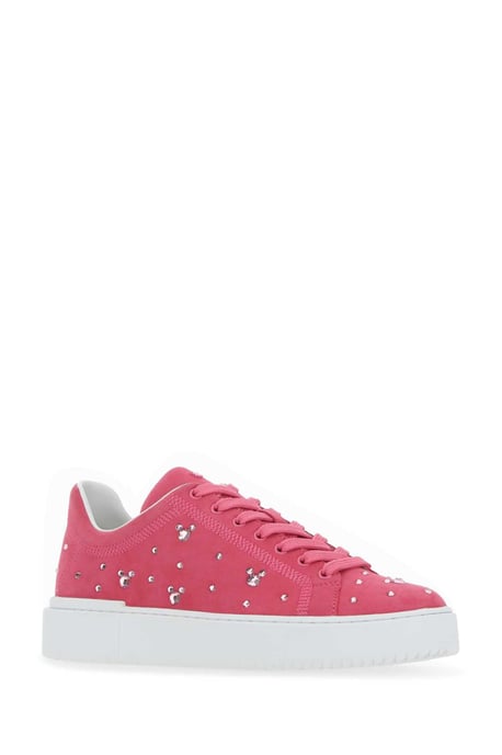 Fuchsia Suede Sneakers - Image 2