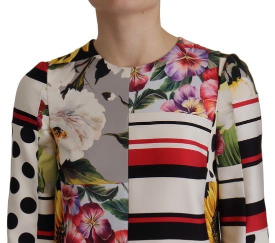 Floral Patchwork Mini Dress Multicolor - Image 2