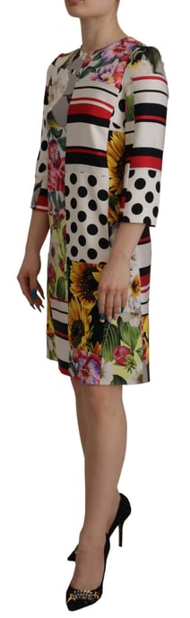 Floral Patchwork Mini Dress Multicolor - Image 3