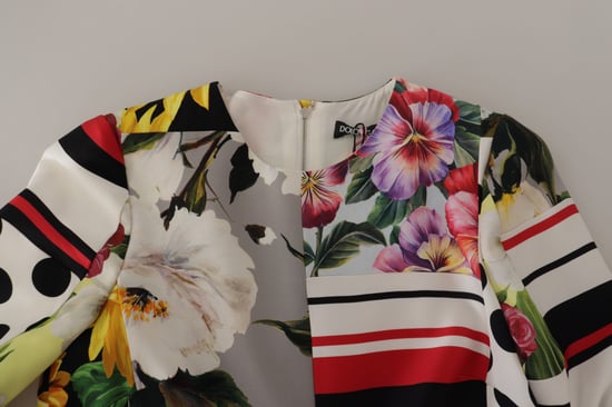Floral Patchwork Mini Dress Multicolor - Image 5