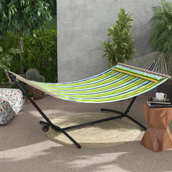 4goodz Hangmatstandaard met wielen verstelbaar 290x120x115 cm - - Image 6