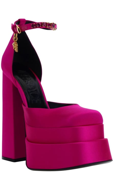 Fuchsia Satijnen Medusa Aevitas Pumps - Image 2