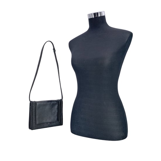 Vintage leren schoudertas van Yves Saint Laurent - Image 2