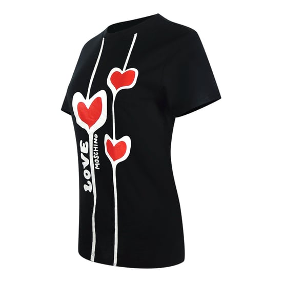 Love Moschino Heart Design Black T-shirt Women - Image 3
