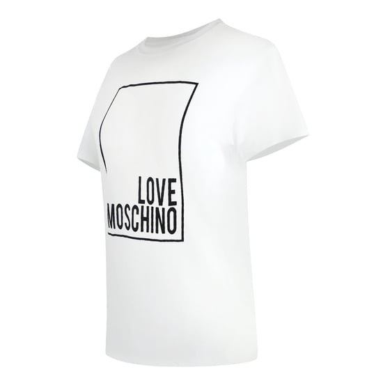 Love Moschino Box Logo White T-shirt - Image 3