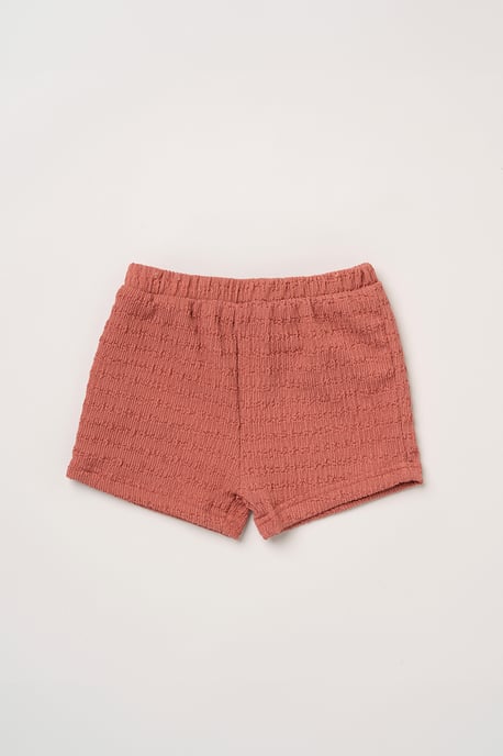 Textured Top, Shorts and Scrunchie Outfit Set - Image 5
