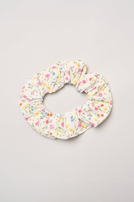 Ditsy Embroidered Smocked Dress with Scrunchie - Image 4