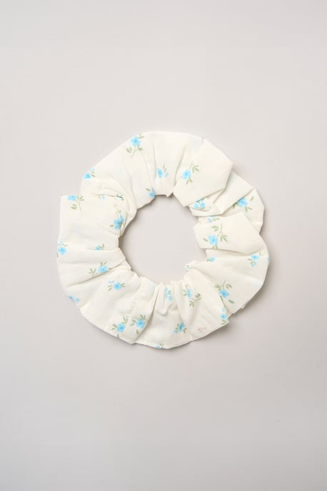 Ditsy Smocked Embroidery Dress with Matching Scrunchie - Image 4