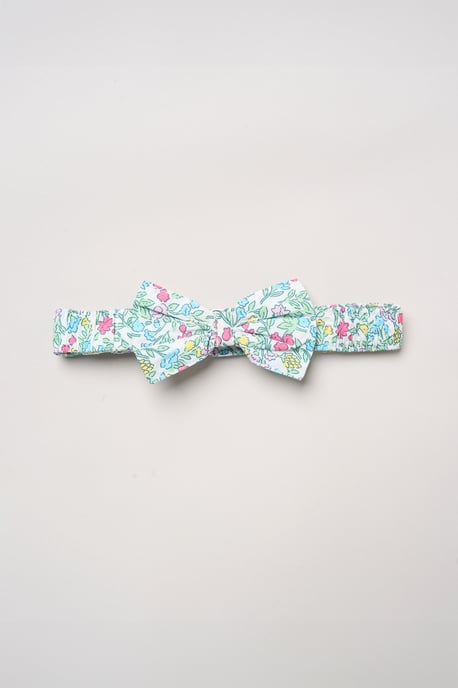 Floral Embroidered Smocked Dress with Headband - Image 4
