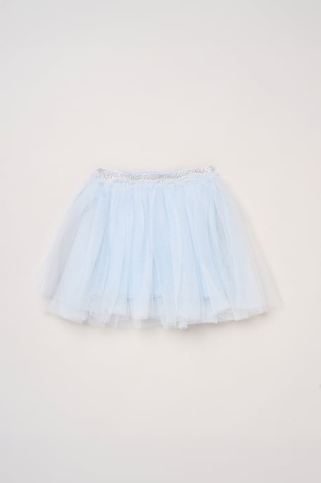 Bow Applique Short Sleeve T-Shirt and Tutu Skirt Outfit Set - Image 3