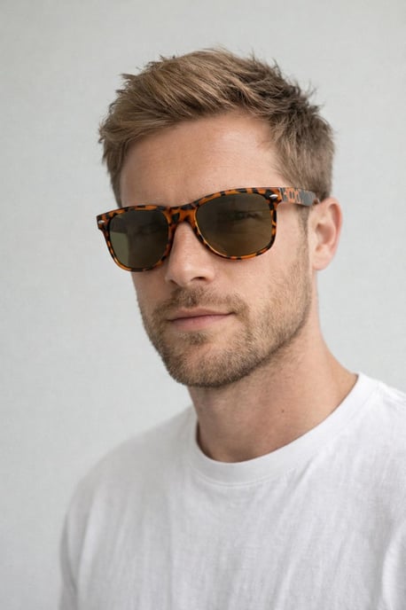 Classic Wayfarer Plastic Frame Sunglasses - Image 3
