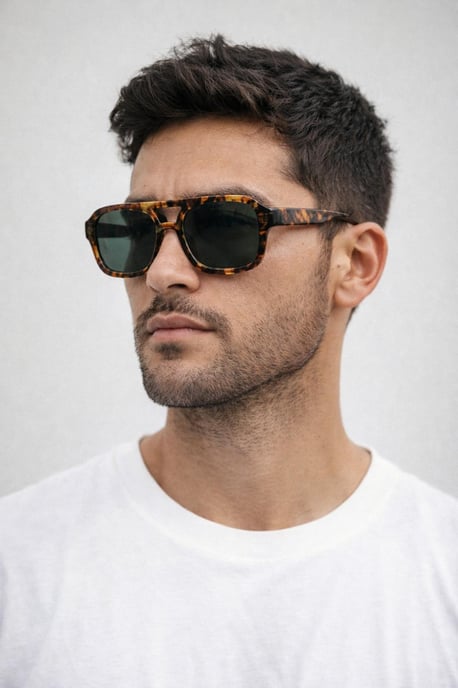 70's Navigator Sunglasses In Tortoiseshell - Image 3